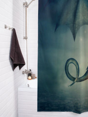 Штора для ванной с водоотталкивающей пропиткой «Огнедышащий дракон» - Фото 3