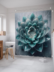 Штора для ванной с водоотталкивающей пропиткой «Одинокий лотос» - Фото 1