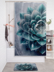 Штора для ванной с водоотталкивающей пропиткой «Одинокий лотос» - Фото 2