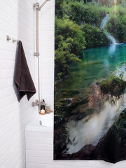 Штора для ванной с водоотталкивающей пропиткой «Озерные водопады» - Фото 3