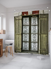 Штора для ванной с водоотталкивающей пропиткой «Окно со ставнями» - Фото 1