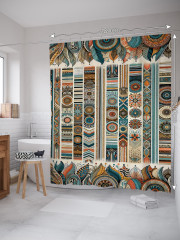 Штора для ванной с водоотталкивающей пропиткой «Орнаменты народов» - Фото 1
