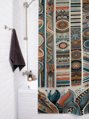 Штора для ванной с водоотталкивающей пропиткой «Орнаменты народов» - Фото 3