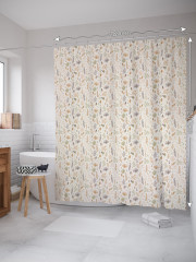 Штора для ванной с водоотталкивающей пропиткой «Осенние листья и растения» - Фото 1