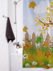 Штора для ванной с водоотталкивающей пропиткой «Осенний дворик» - Фото 3