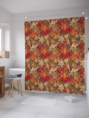 Штора для ванной с водоотталкивающей пропиткой «Осенняя рябина» - Фото 1