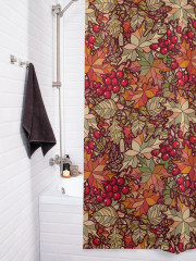 Штора для ванной с водоотталкивающей пропиткой «Осенняя рябина» - Фото 3