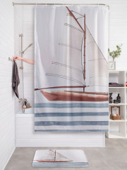 Штора для ванной с водоотталкивающей пропиткой «Парусная лодка» - Фото 2
