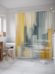Штора для ванной с водоотталкивающей пропиткой «Пастельные мазки» - Фото 1
