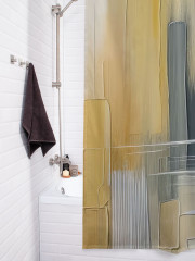 Штора для ванной с водоотталкивающей пропиткой «Пастельные мазки» - Фото 3