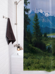 Штора для ванной с водоотталкивающей пропиткой «Пейзаж гор» - Фото 3