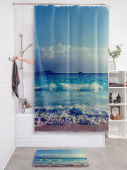 Штора для ванной с водоотталкивающей пропиткой «Пенное море» - Фото 2