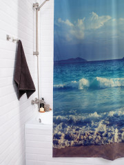 Штора для ванной с водоотталкивающей пропиткой «Пенное море» - Фото 3