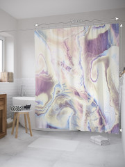 Штора для ванной с водоотталкивающей пропиткой «Переливы цветного мрамора» - Фото 1