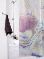 Штора для ванной с водоотталкивающей пропиткой «Переливы цветного мрамора» - Фото 3
