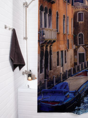 Штора для ванной с водоотталкивающей пропиткой «По улицам на лодке» - Фото 3