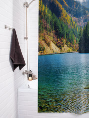 Штора для ванной с водоотталкивающей пропиткой «Пологий берег горного озера» - Фото 3