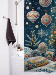 Штора для ванной с водоотталкивающей пропиткой «Праздничная елка» - Фото 3