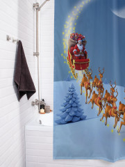 Штора для ванной с водоотталкивающей пропиткой «Прибытие Санты» - Фото 3