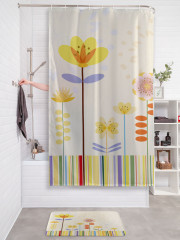 Штора для ванной с водоотталкивающей пропиткой «Примитивные цветы» - Фото 2