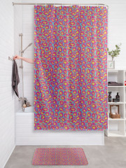 Штора для ванной с водоотталкивающей пропиткой «Разноцветный леопард» - Фото 2