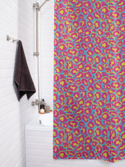 Штора для ванной с водоотталкивающей пропиткой «Разноцветный леопард» - Фото 3