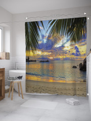 Штора для ванной с водоотталкивающей пропиткой «Райское место» - Фото 1