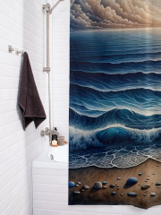 Штора для ванной с водоотталкивающей пропиткой «Рассвет на море» - Фото 3