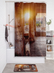 Штора для ванной с водоотталкивающей пропиткой «Рассвет сквозь колонны» - Фото 2