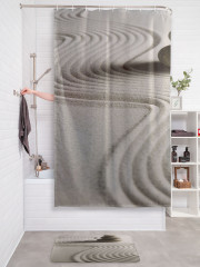 Штора для ванной с водоотталкивающей пропиткой «Сад дзен» - Фото 2