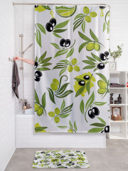 Штора для ванной с водоотталкивающей пропиткой «Свежие оливковые ветви» - Фото 2