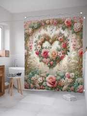Штора для ванной с водоотталкивающей пропиткой «Сердечная арка» - Фото 1
