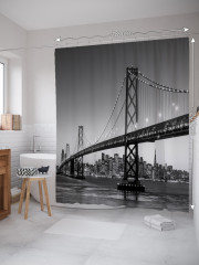 Штора для ванной с водоотталкивающей пропиткой «Серые ночи» - Фото 1