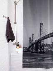 Штора для ванной с водоотталкивающей пропиткой «Серые ночи» - Фото 3