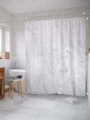 Штора для ванной с водоотталкивающей пропиткой «Сияние скульптурного мрамора» - Фото 1