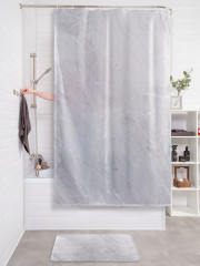 Штора для ванной с водоотталкивающей пропиткой «Сияние скульптурного мрамора» - Фото 2