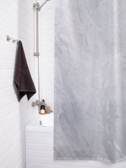 Штора для ванной с водоотталкивающей пропиткой «Сияние скульптурного мрамора» - Фото 3