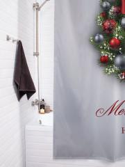Штора для ванной с водоотталкивающей пропиткой «Сказочный рождественский венок» - Фото 3