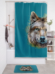 Штора для ванной с водоотталкивающей пропиткой «Смелый волк» - Фото 2