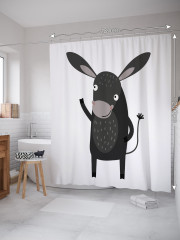 Штора для ванной с водоотталкивающей пропиткой «Смешной ослик» - Фото 1