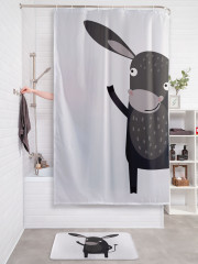 Штора для ванной с водоотталкивающей пропиткой «Смешной ослик» - Фото 2