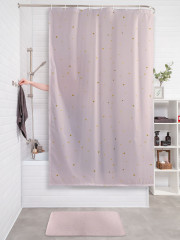 Штора для ванной с водоотталкивающей пропиткой «Снегопад из сердец» - Фото 2