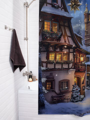 Штора для ванной с водоотталкивающей пропиткой «Снежная ночь» - Фото 3