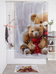 Штора для ванной с водоотталкивающей пропиткой «Снежные мишки» - Фото 2