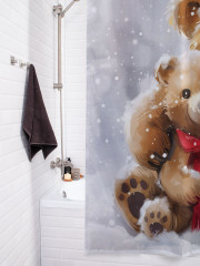 Штора для ванной с водоотталкивающей пропиткой «Снежные мишки» - Фото 3