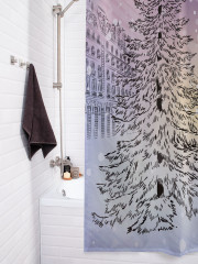 Штора для ванной с водоотталкивающей пропиткой «Снежный париж» - Фото 3