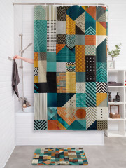 Штора для ванной с водоотталкивающей пропиткой «Современная геометрия» - Фото 2