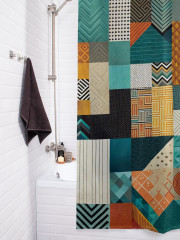 Штора для ванной с водоотталкивающей пропиткой «Современная геометрия» - Фото 3