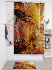 Штора для ванной с водоотталкивающей пропиткой «Солнечные ветки» - Фото 2