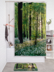 Штора для ванной с водоотталкивающей пропиткой «Солнце на краю леса» - Фото 2